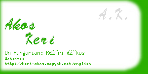 akos keri business card